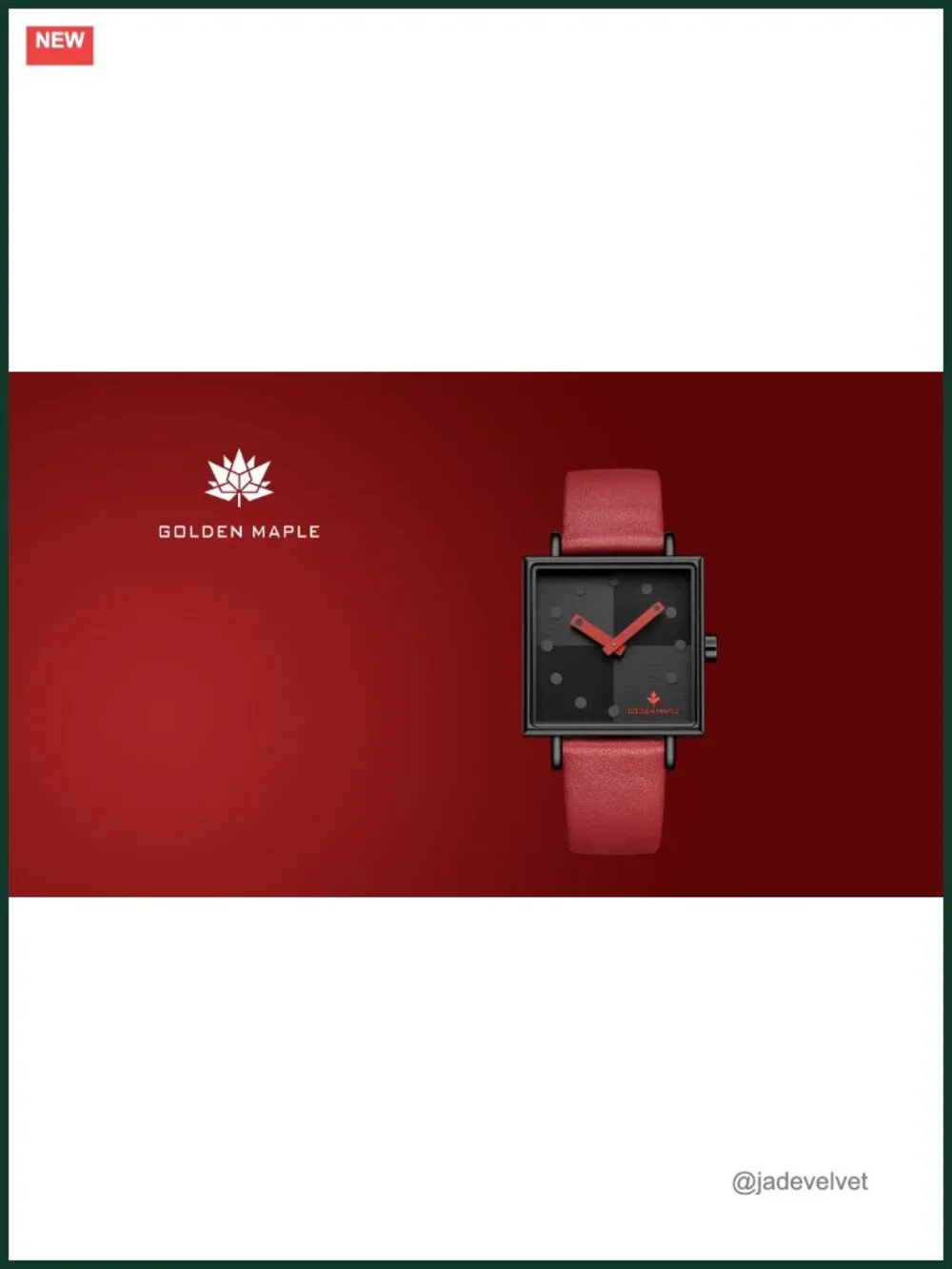 Square Swiss Quartz Watch with Crystal Accents and Leather Strap